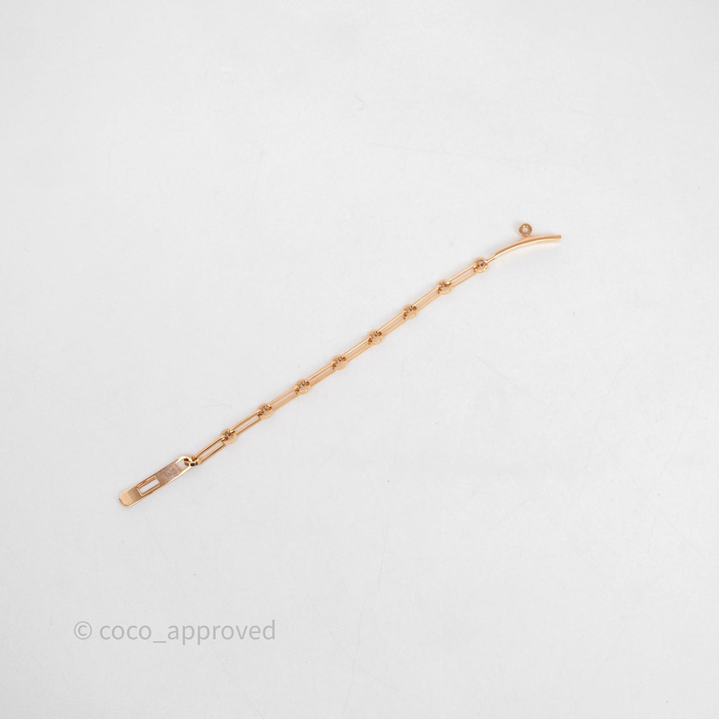 Hermes Kelly Chaine Diamond Bracelet Rose Gold