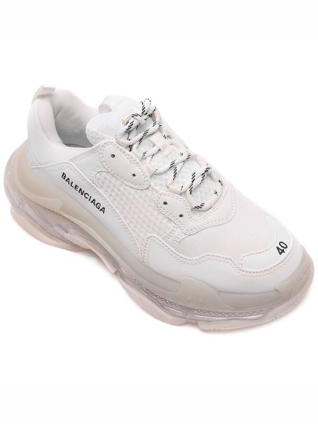 Luxury Balenciaga Triple S Clear Sole Low Top Sneakers White
