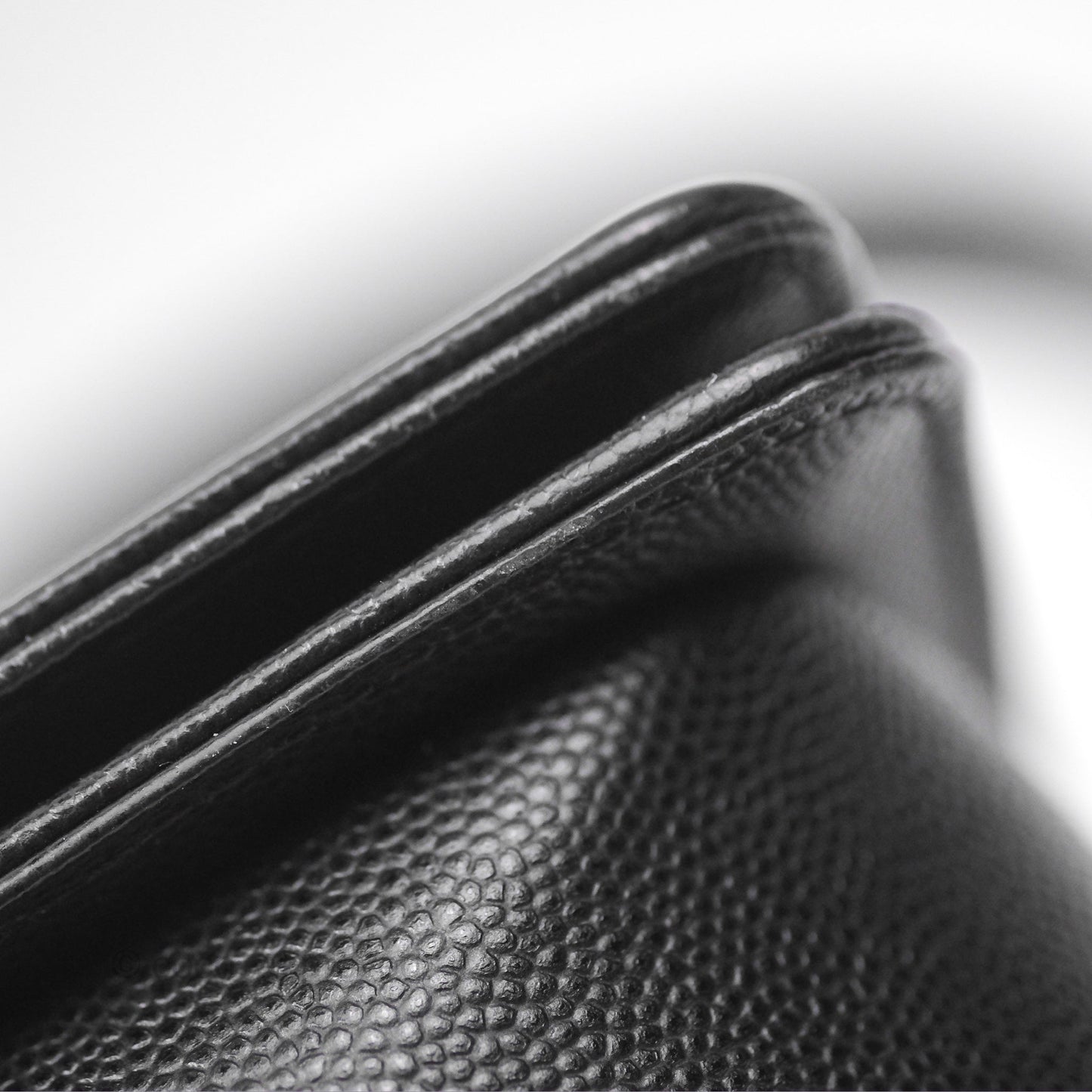 Chanel Medium Boy Quilted Black Caviar Ruthenium Hardware