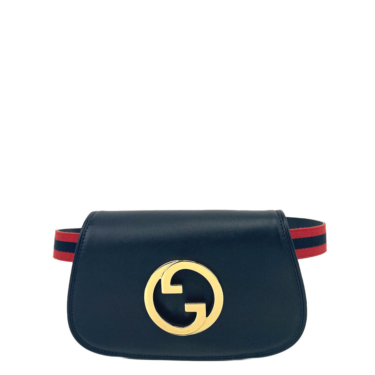 Luxury Gucci Trending 2025 Blondie Belt Bag w/Red & Blue Web Strap