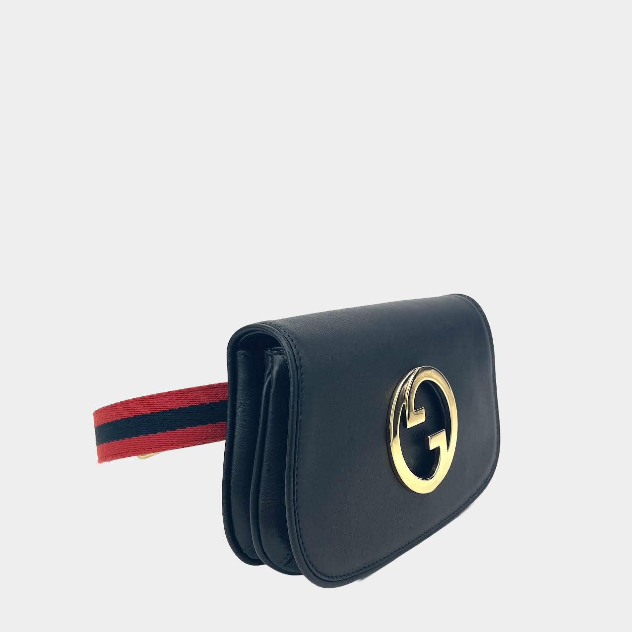Luxury Gucci Trending 2025 Blondie Belt Bag w/Red & Blue Web Strap