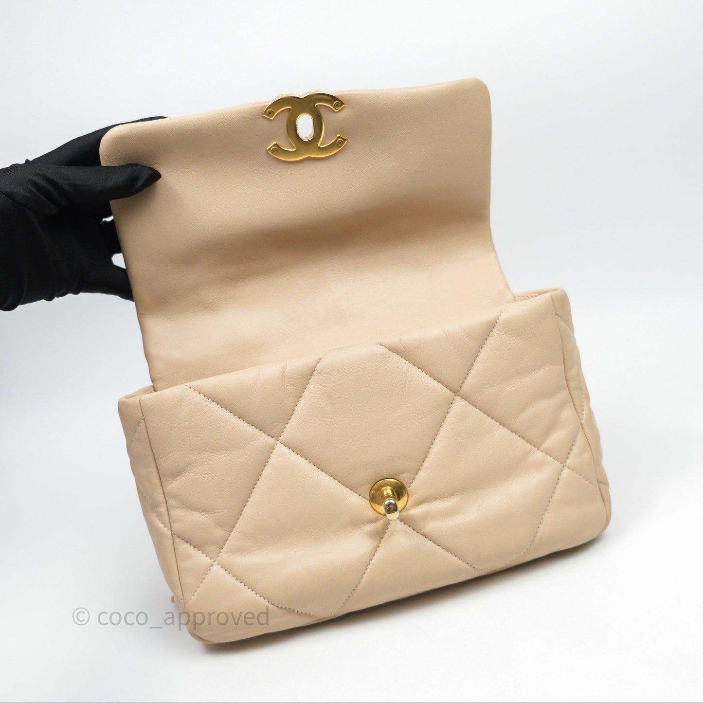 Chanel 19 Small Beige Mixed Hardware