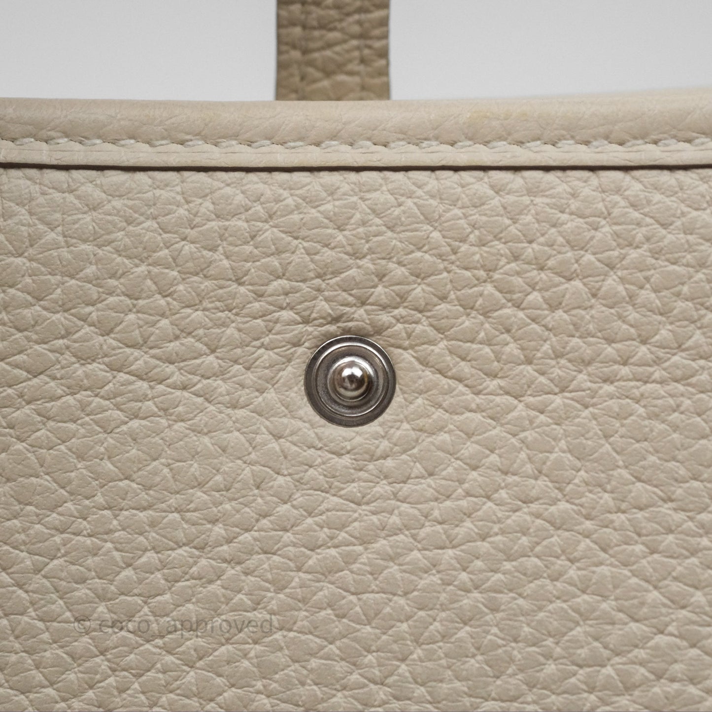 Hermès Mini Evelyne Craie 10 Clemence Palladium Hardware