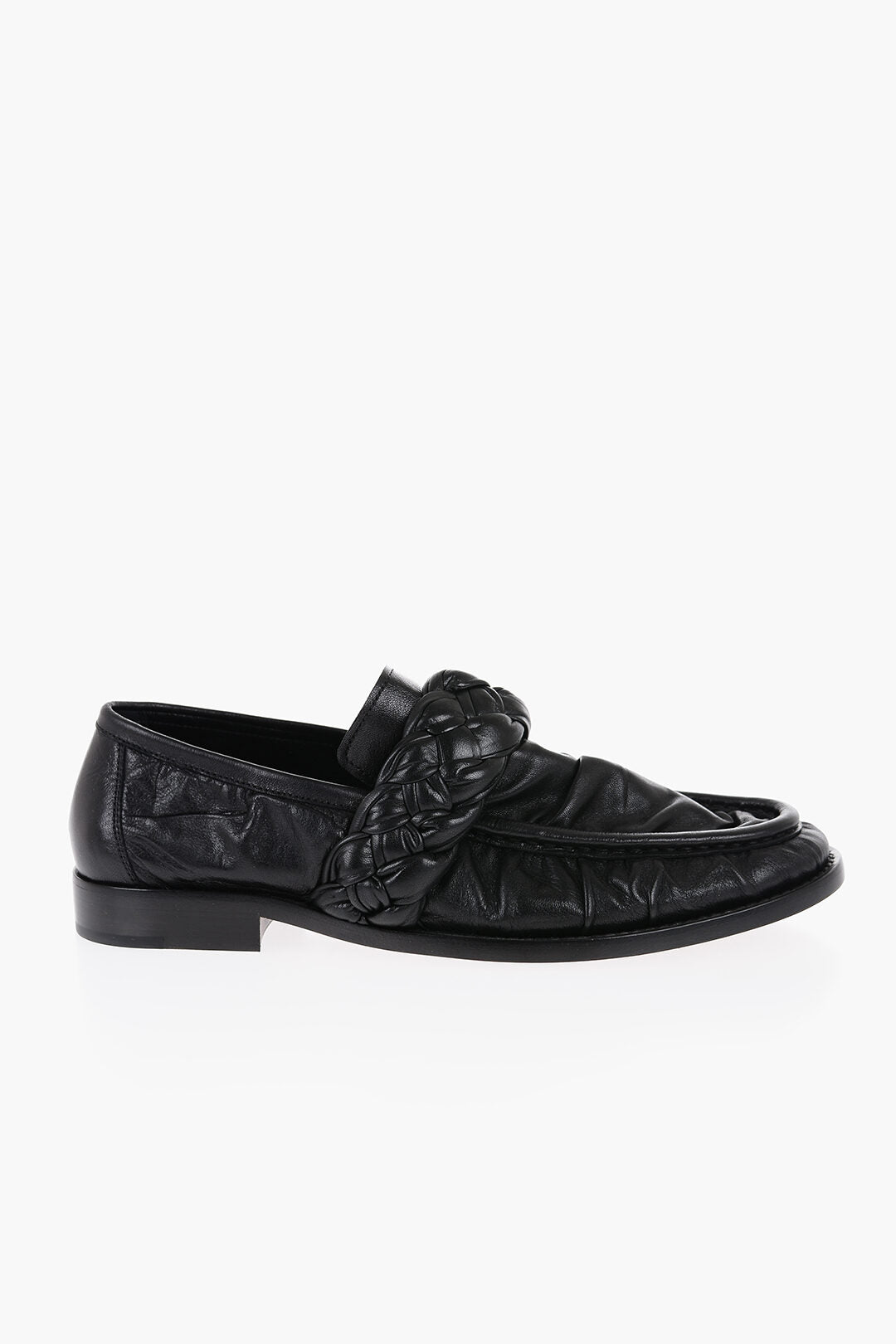 Luxury Bottega Veneta Soft Leather Astraire Loafers With Braided Detail