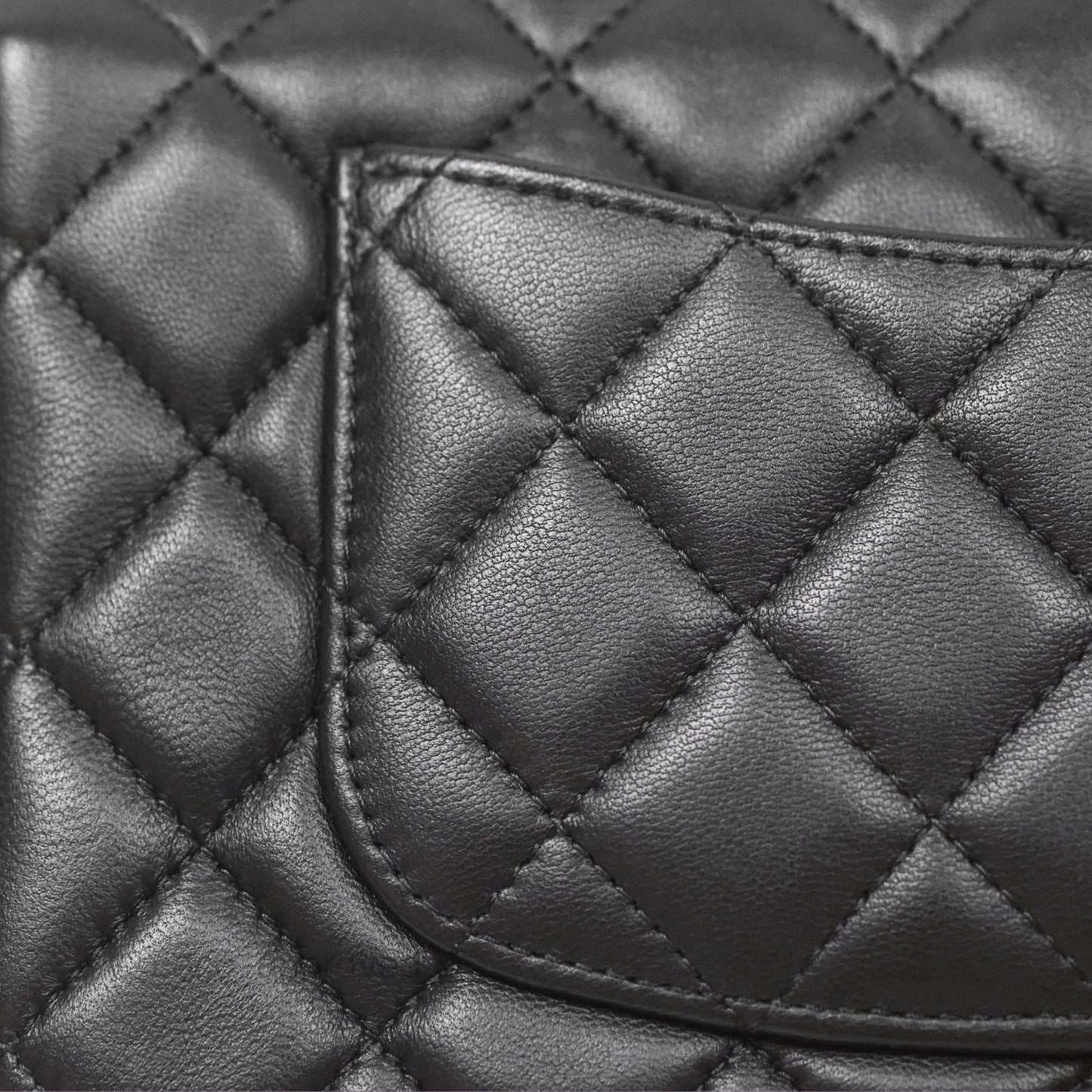 Chanel Quilted Mini Rectangular Black Lambskin Gold Hardware
