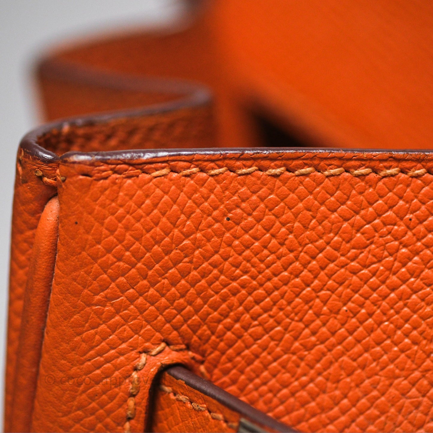 Hermès Birkin 30 Retourne Orange Epsom Palladium Hardware