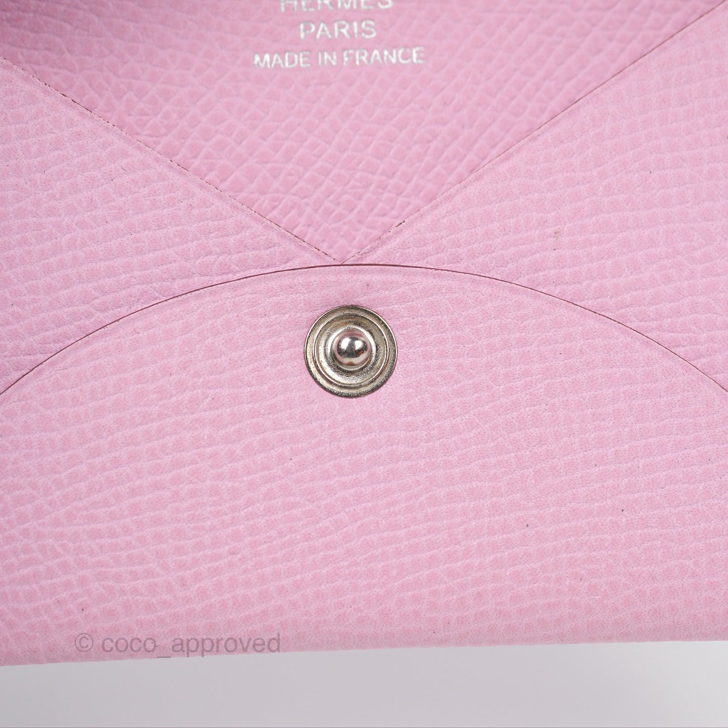 Hermès Calvi Card Holder Mauve Sylvestre Epsom