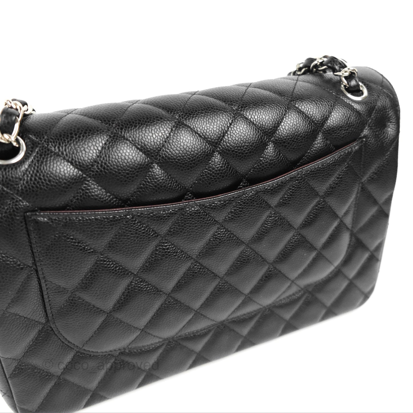 Chanel Jumbo Double Flap Black Caviar Silver Hardware⁣⁣