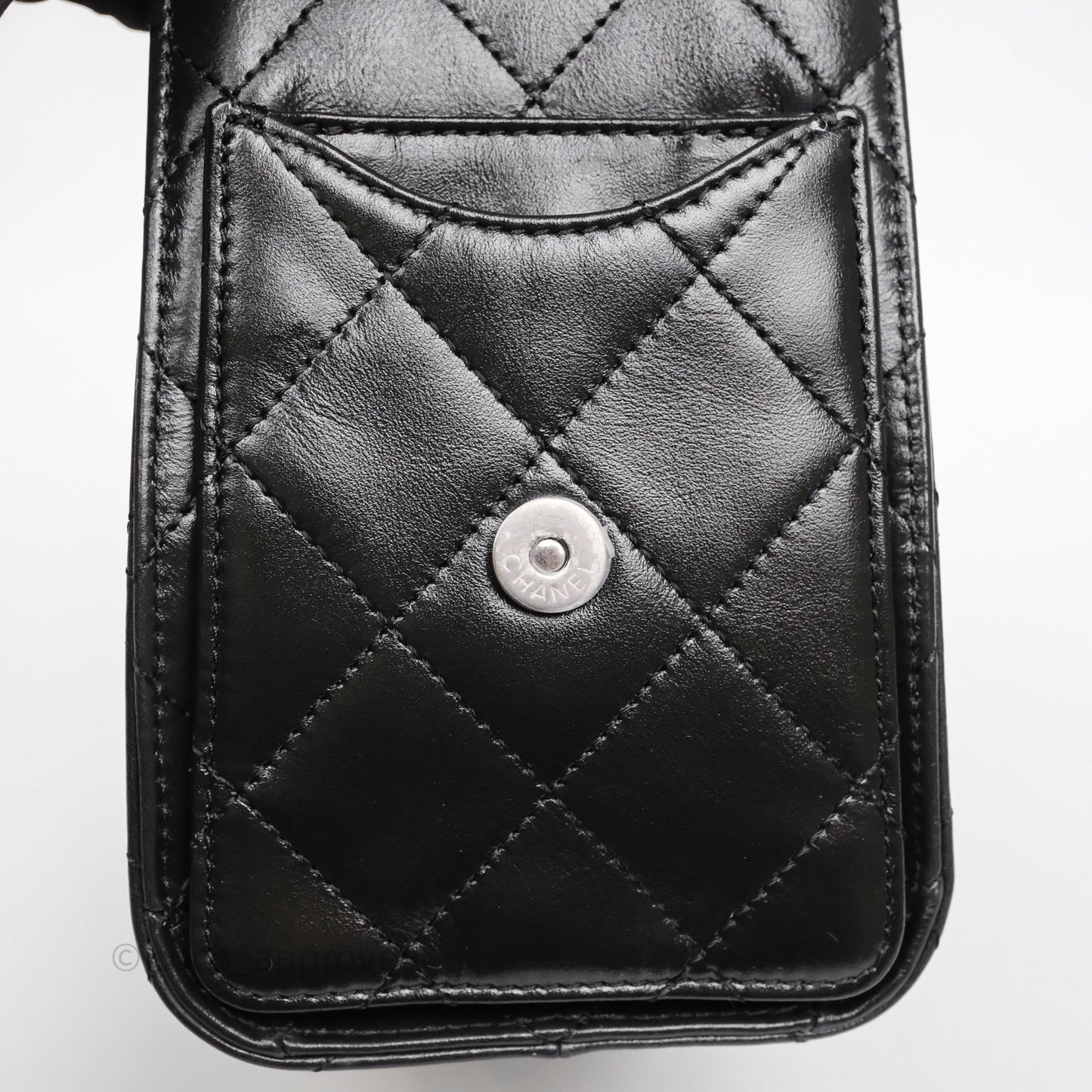 Chanel 25 Mini Black Shiny Crumpled Calfskin Mixed Hardware