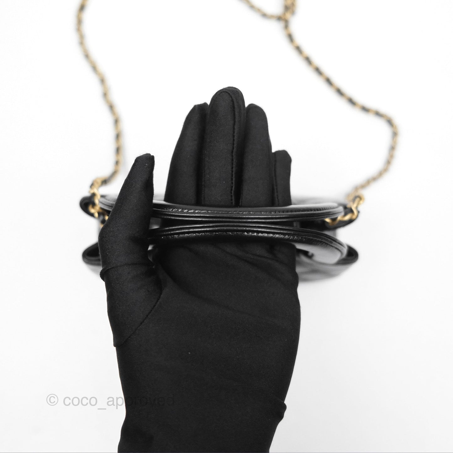 Chanel Kelly Bag Quilted Black Shiny Calfskin Aged Gold Hardware