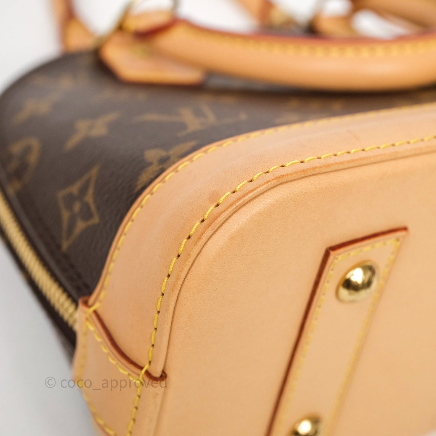 Louis Vuitton Monogram Alma BB Bag Gold Hardware