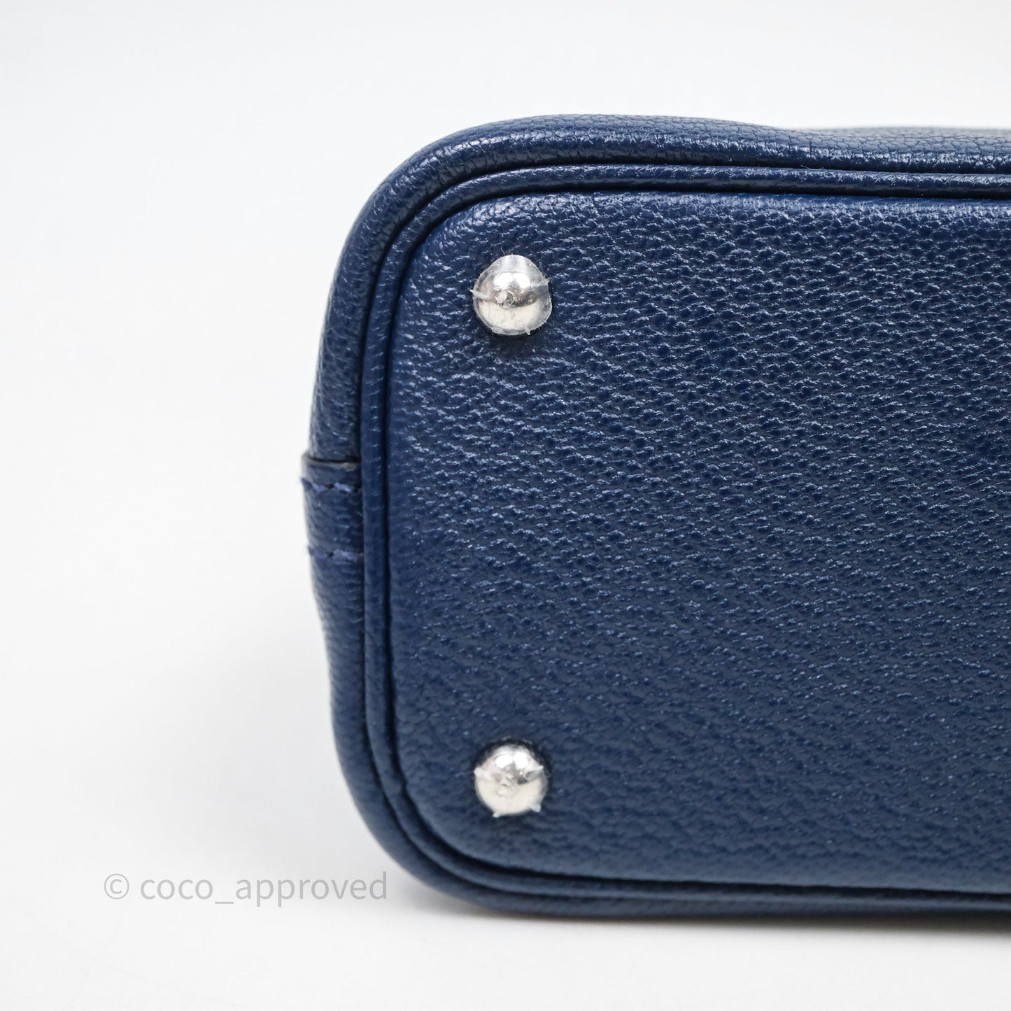 Hermès Bolide Mini 1923 Bleu Chèvre Mysore Palladium Hardware
