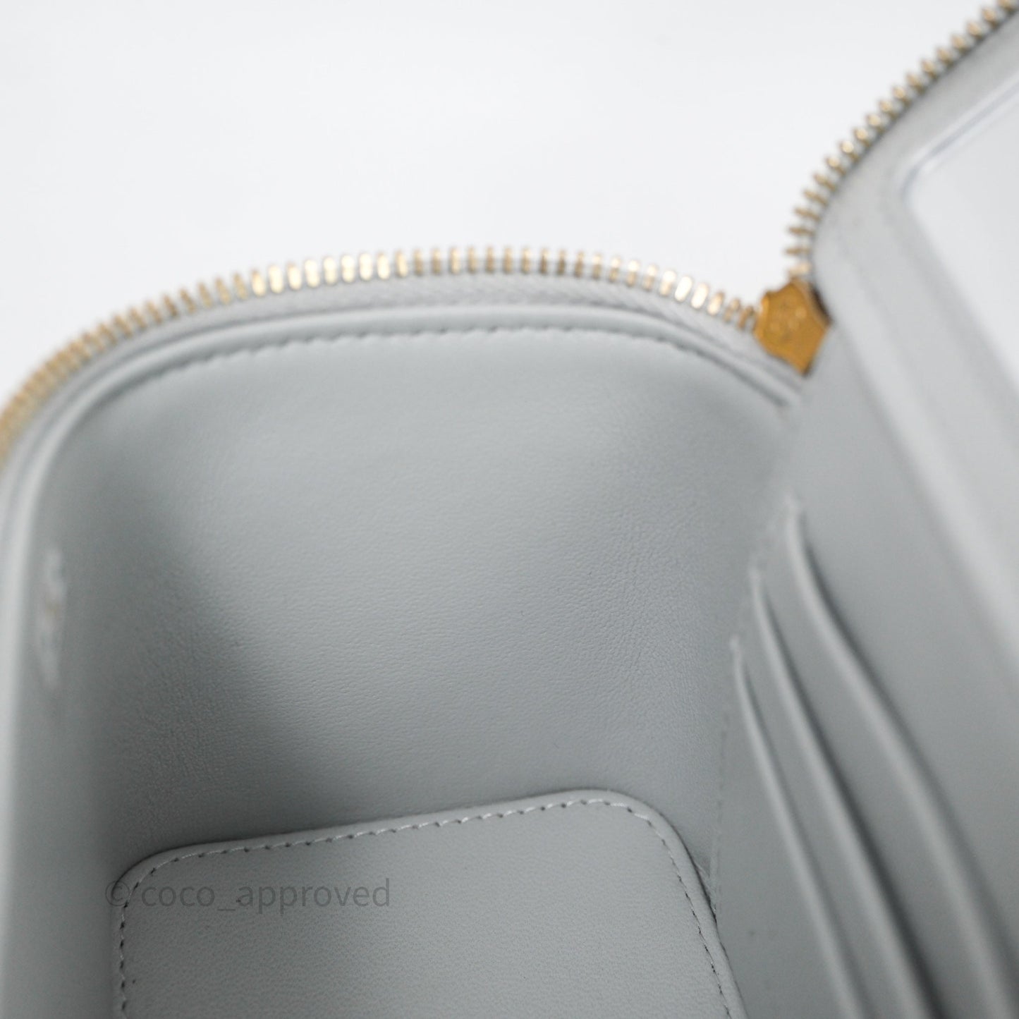 Chanel Coco Chain Vanity Blue Lambskin Gold Hardware