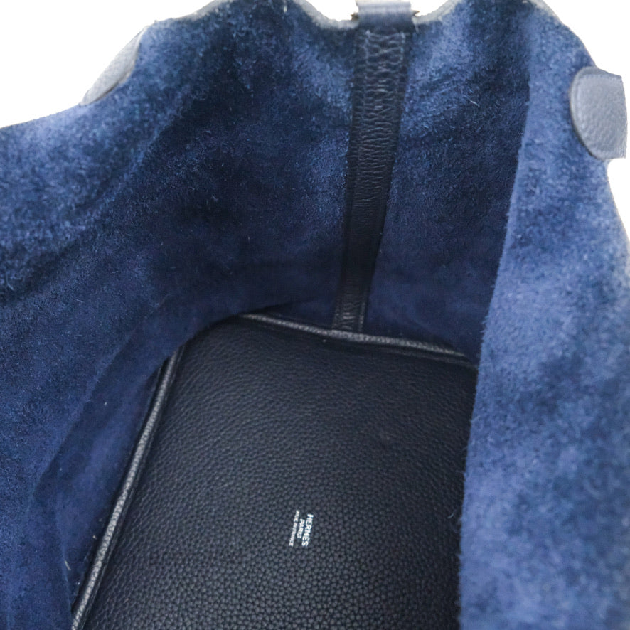 Hermès Picotin 22 Bleu Nuit 2Z Clemence Palladium Hardware