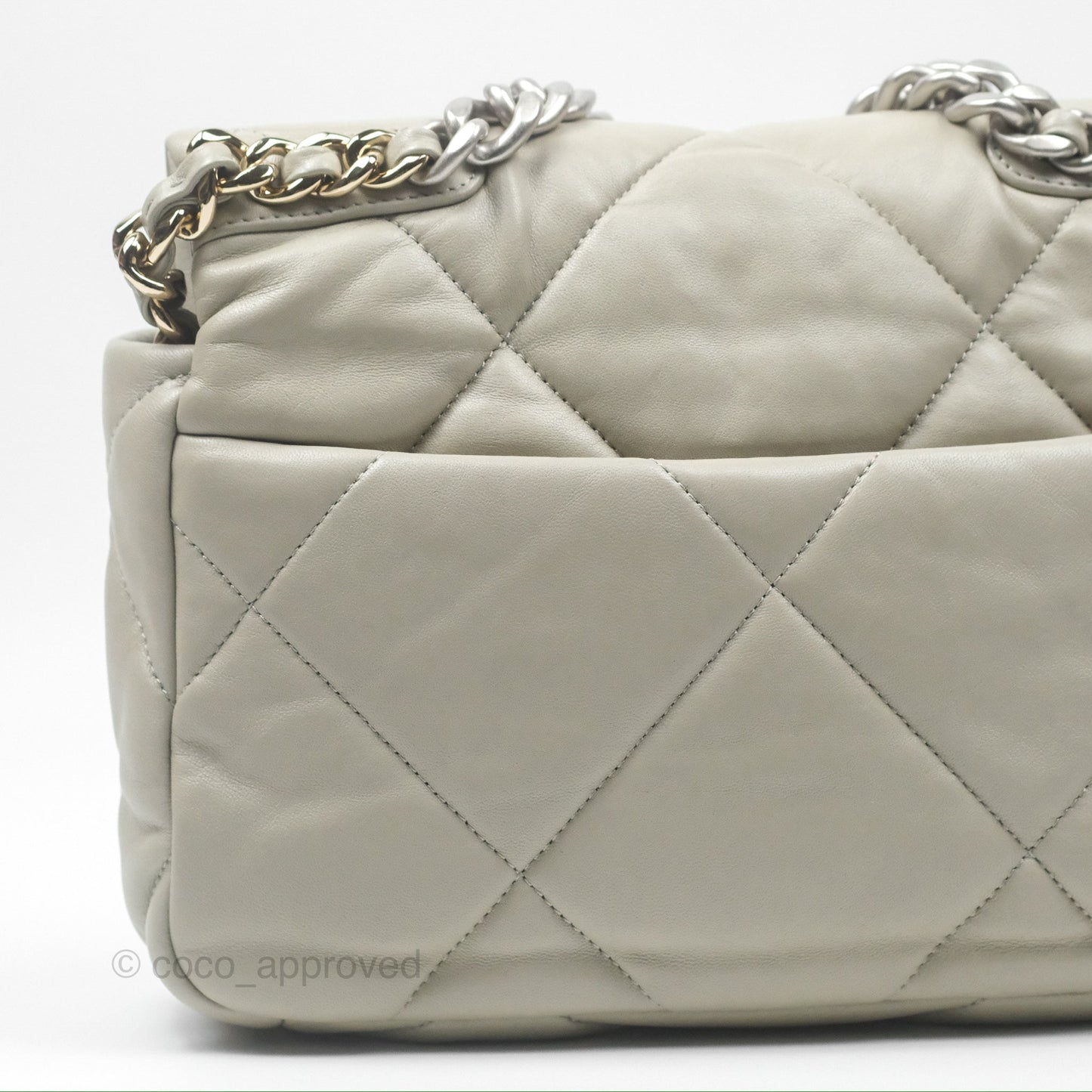 Chanel 19 Small Sage Green Mixed Hardware