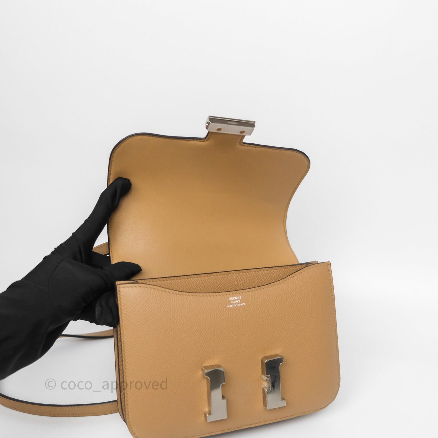 Hermès Constance Mini 18cm Chai 0M Epsom Palladium Hardware