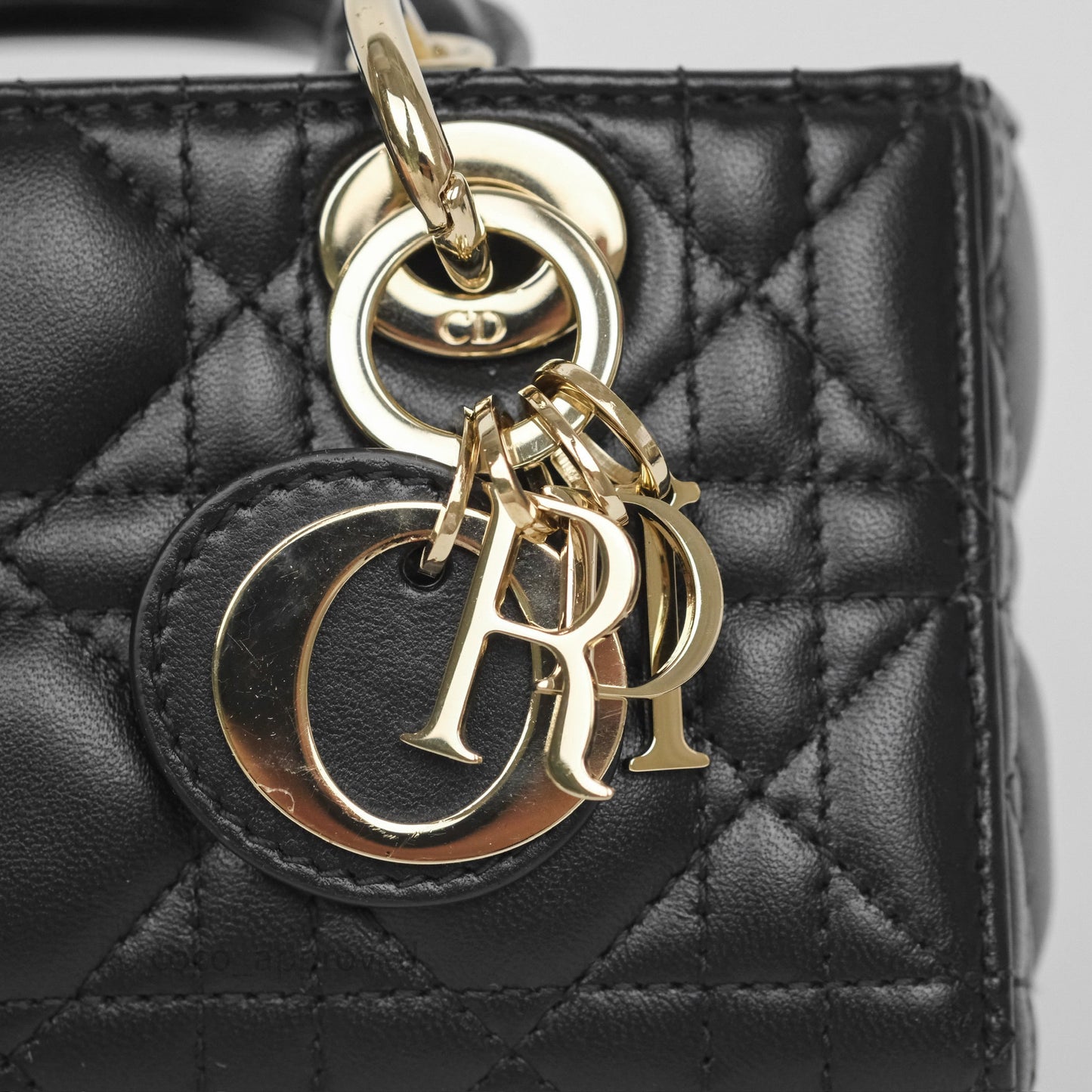 Christian Dior Lady D-Joy Micro Bag Antique Black Lambskin