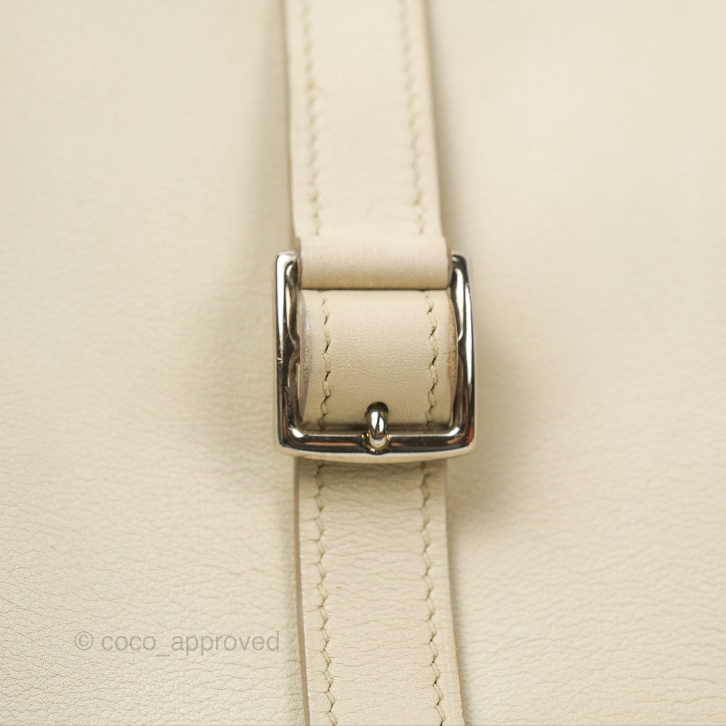Hermès Halzan 22 Mini Craie Swift Palladium Hardware