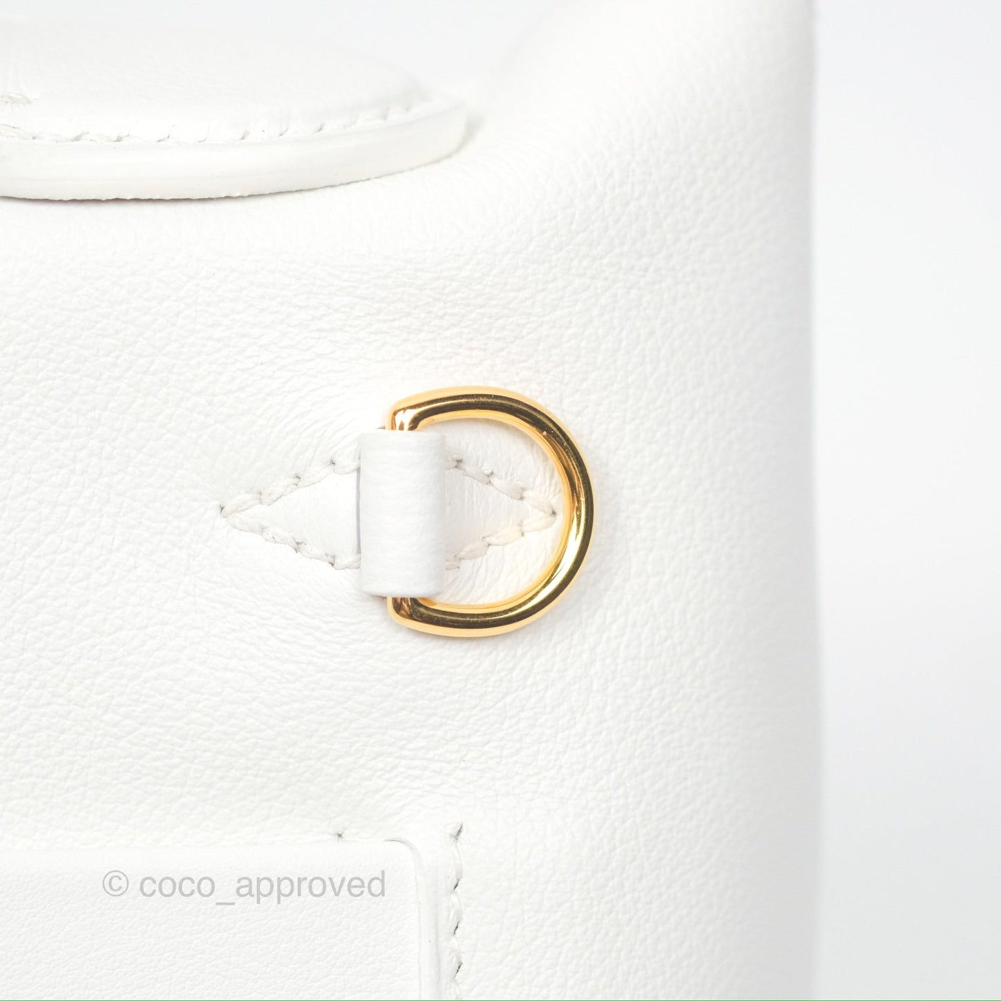 Hermès 24/24 21 Mini New White Evercolor/ Swift Gold Hardware