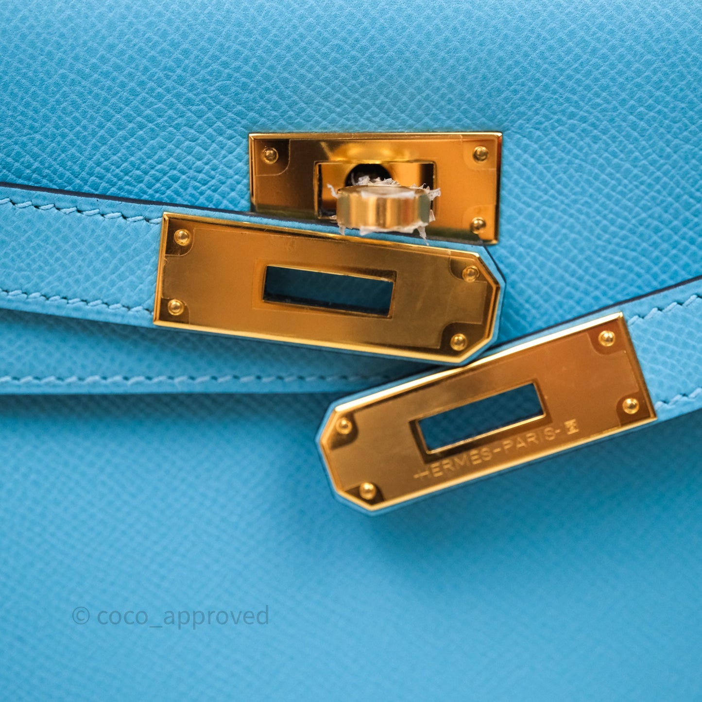 Hermès Kelly 28 Bleu du Nord P3 Epsom Gold Hardware