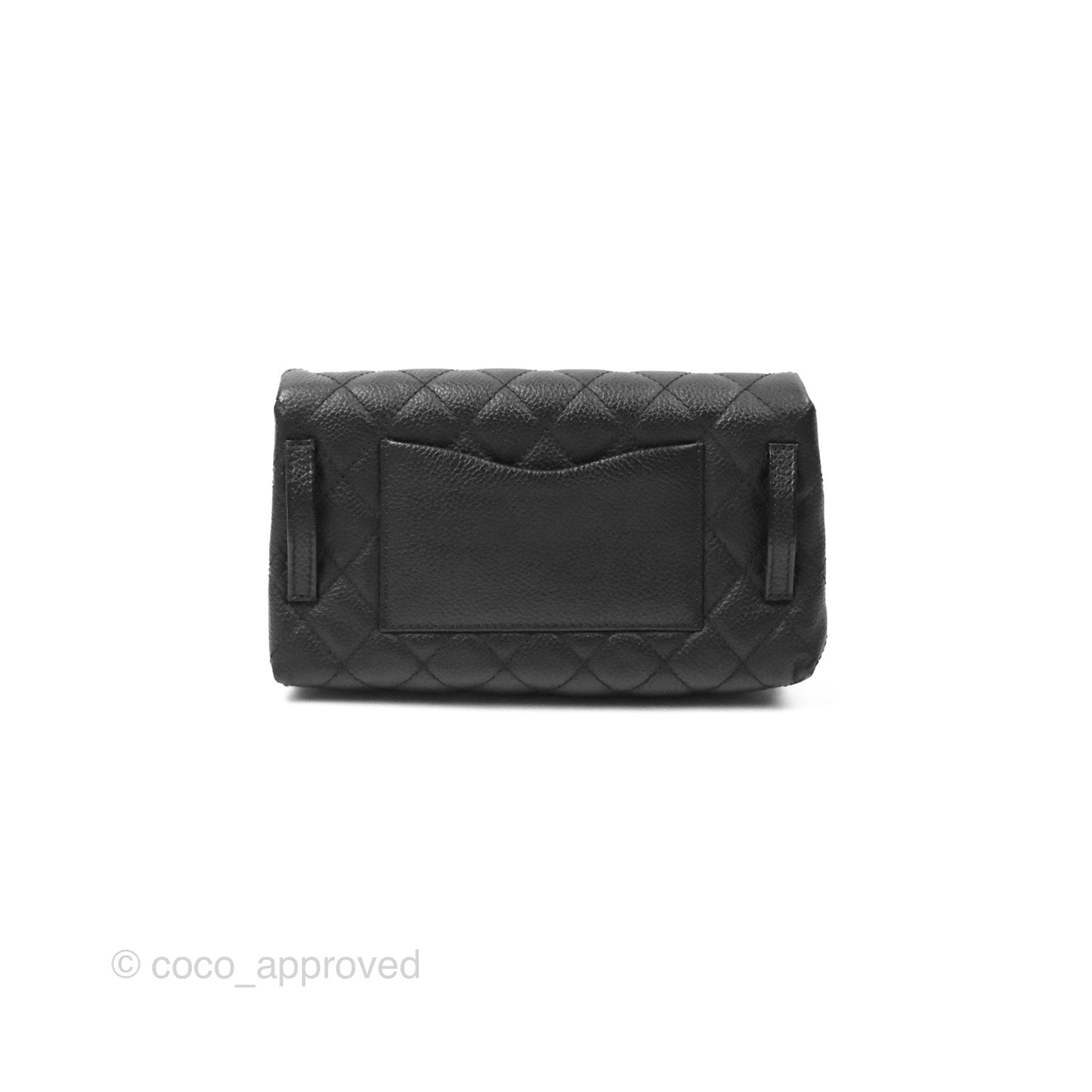 Chanel Reissue Quilted Belt Bag Black Caviar Silver Hardware
