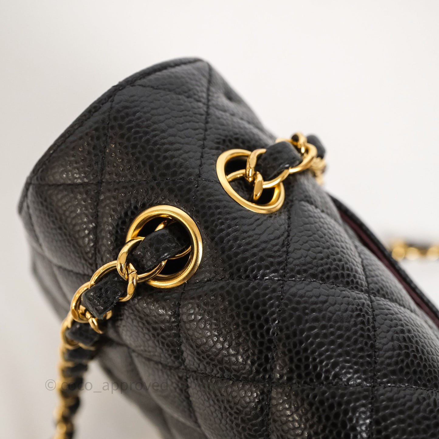 Chanel Classic M/L Medium Flap Quilted Black Caviar Gold Hardware