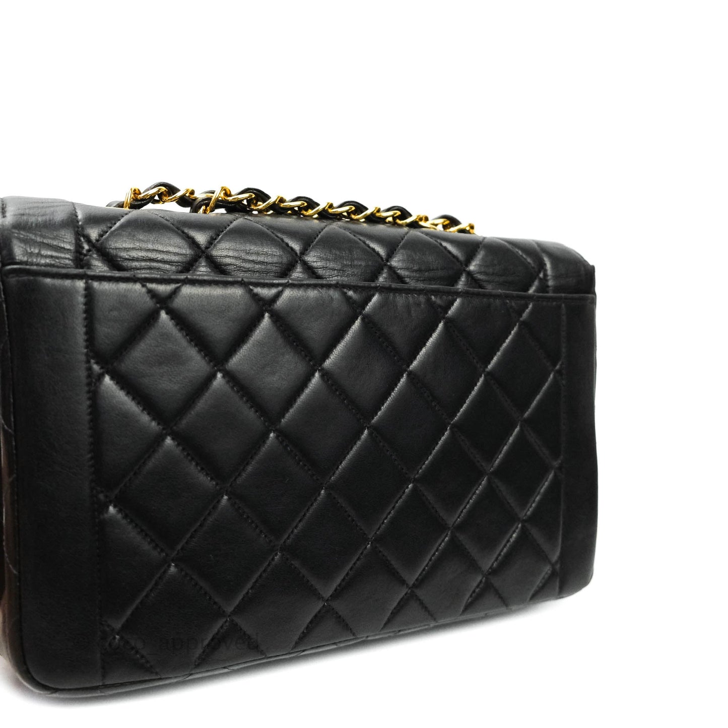 Chanel Vintage Small Flap Bag Black Lambskin 24K Gold Hardware