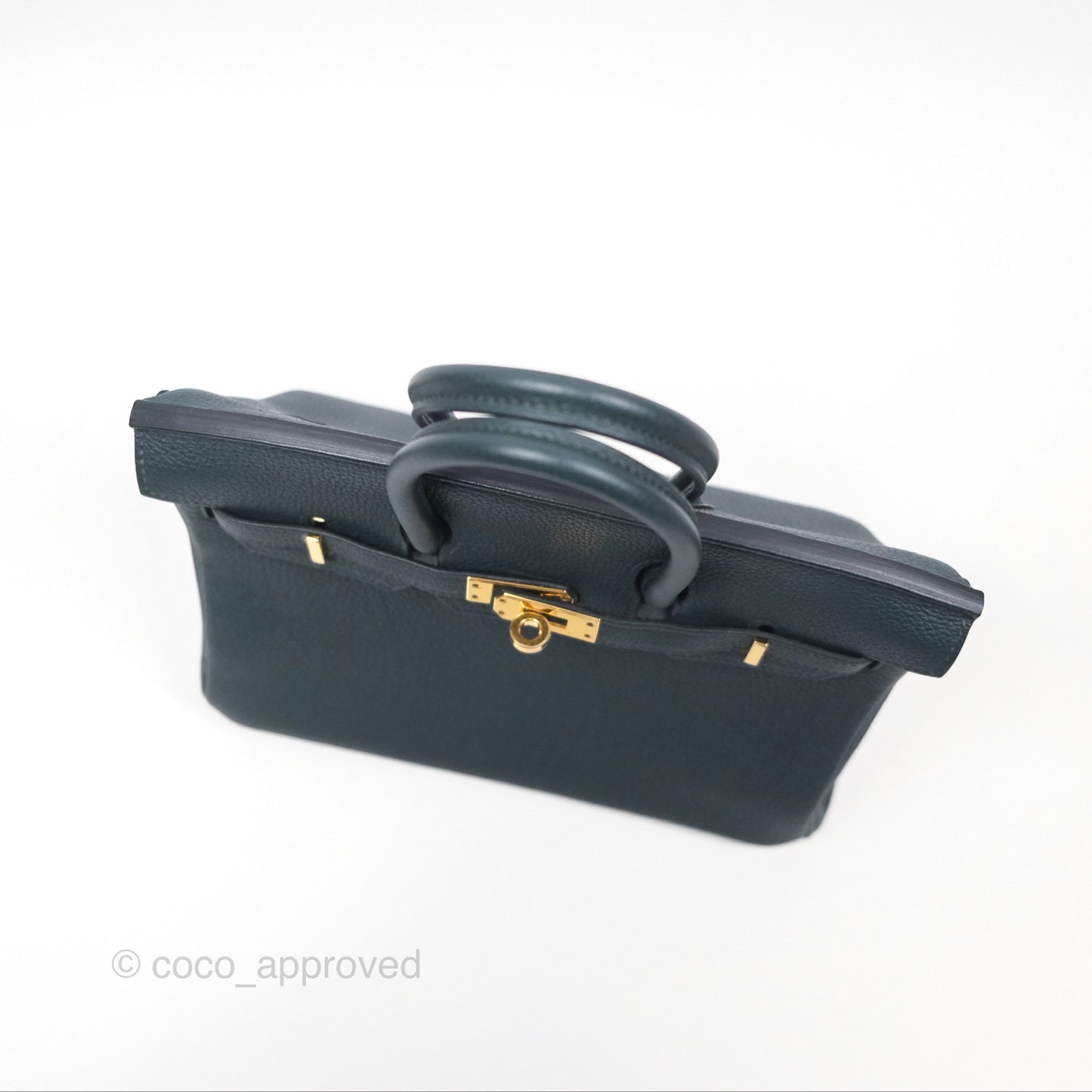 Hermès Birkin 25 Retourne Vert Cypres 6O Togo Gold Hardware