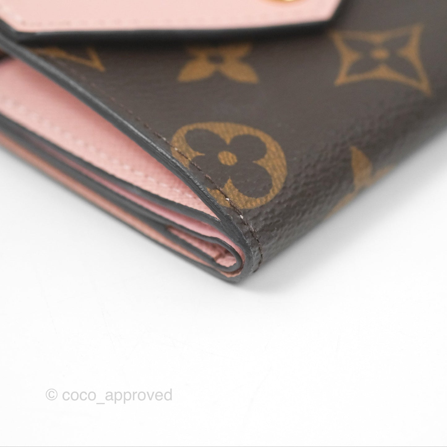 Louis Vuitton Victorine Wallet Monogram Canvas Rose Ballerina