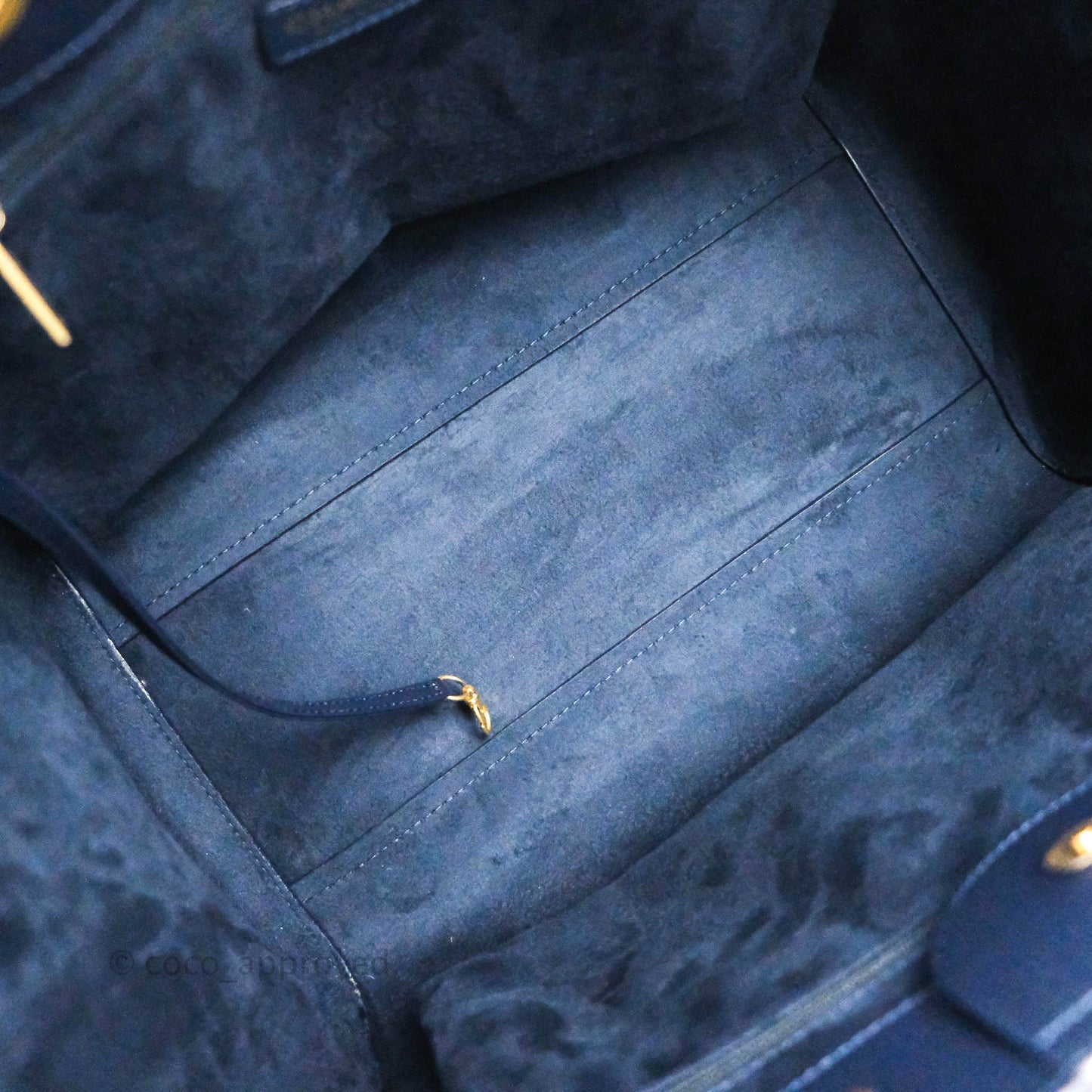 Chanel Medium Studded Navy Caviar Deauville Shopping Bag Aged Gold Hardware