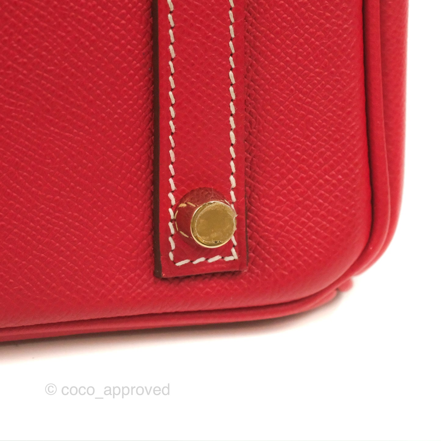 Hermès Candy Birkin 30 Rouge Casque/Blue Thalassa Epsom Permabrass Hardware