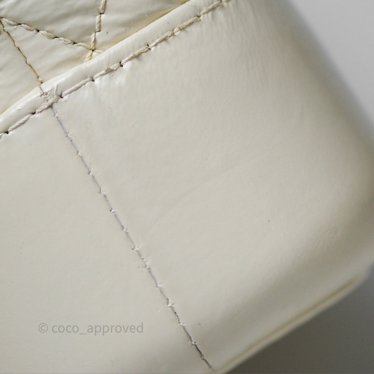 Chanel Small Gabrielle Hobo White Patent Goatskin Mixed Hardware