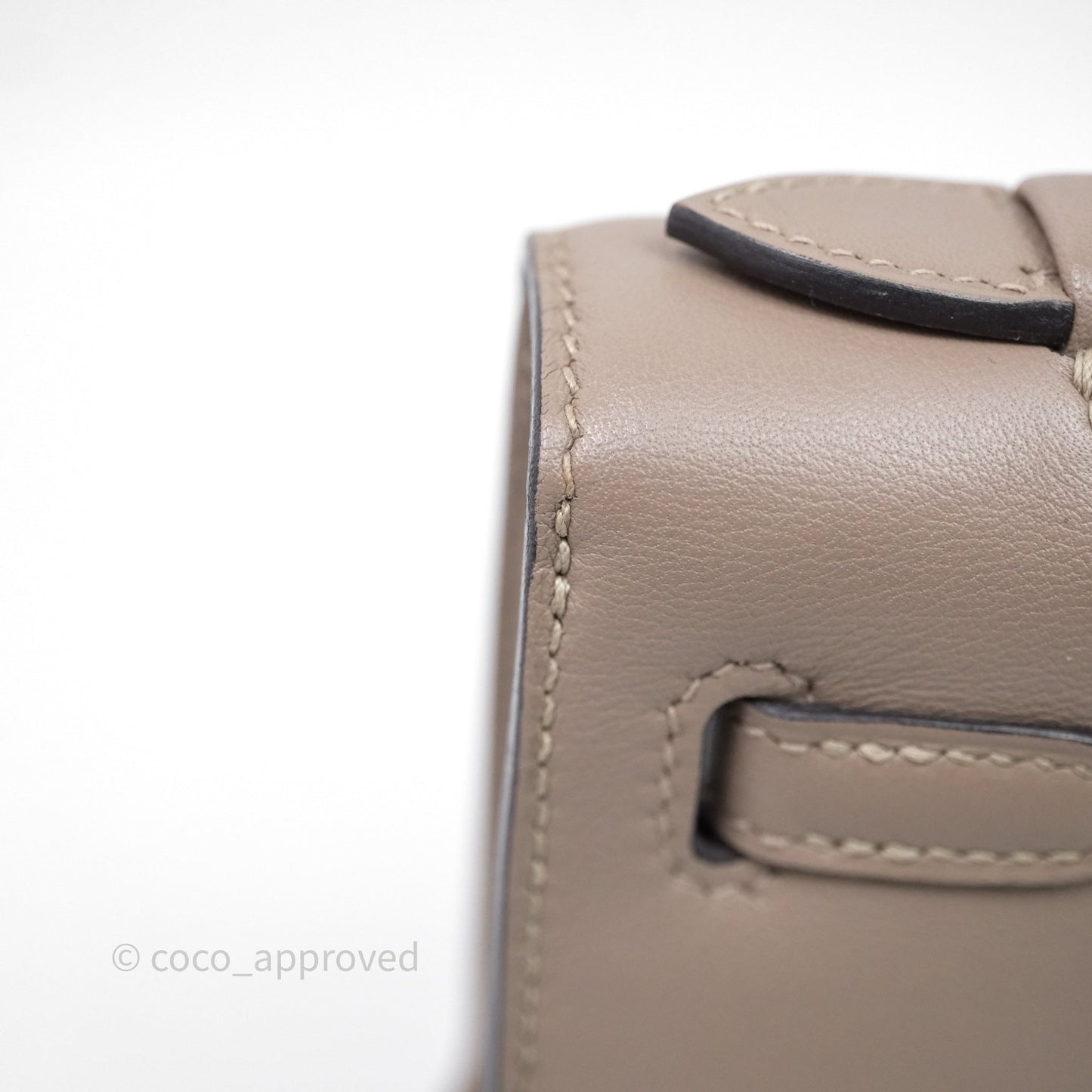 Hermès Kelly Pochette Gris Asphalte M8 Swift Gold Hardware