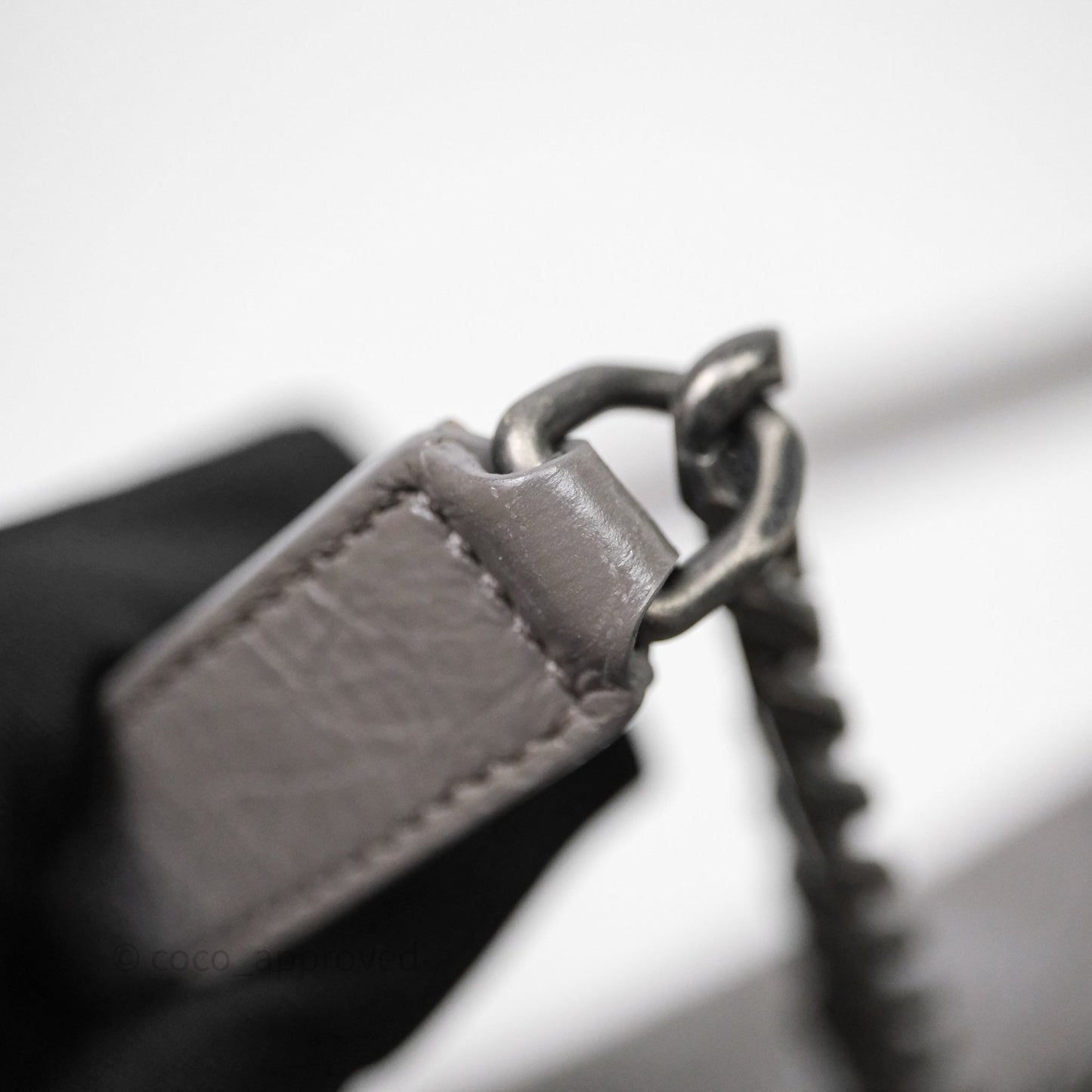 Saint Laurent Medium Niki Chain Bag Crinkled Calfskin Grey