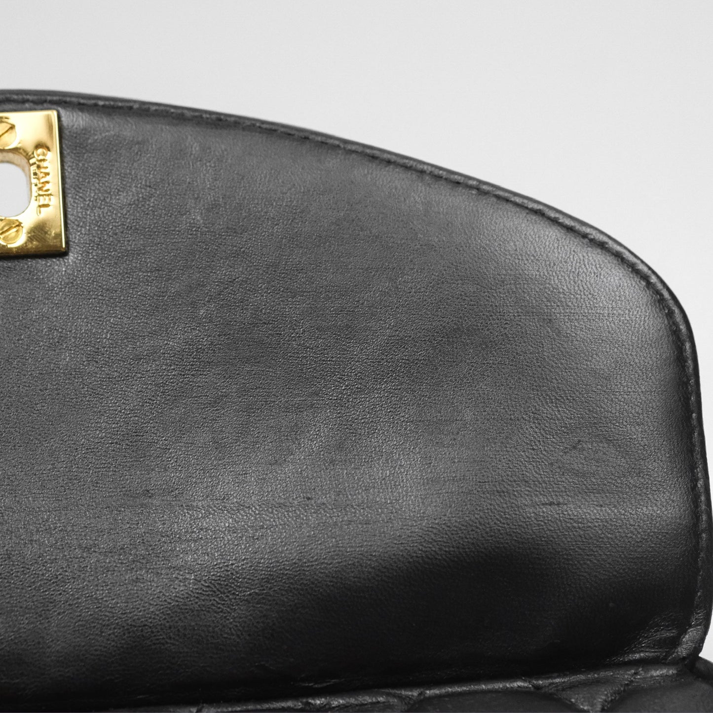 Chanel Vintage Diana Fringe Camera Bag Black Lambskin 24K Gold Hardware