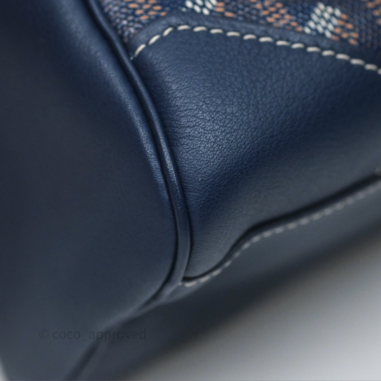 Goyard Saïgon Mini Bag Navy Goyardine Canvas/ Chevroches Calfskin