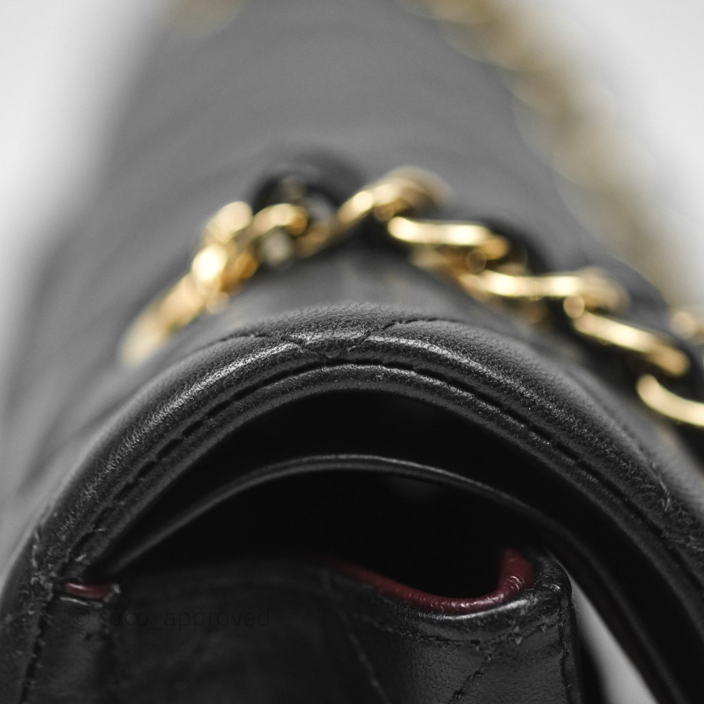 Chanel Classic M/L Medium Flap Quilted Black Lambskin Gold Hardware