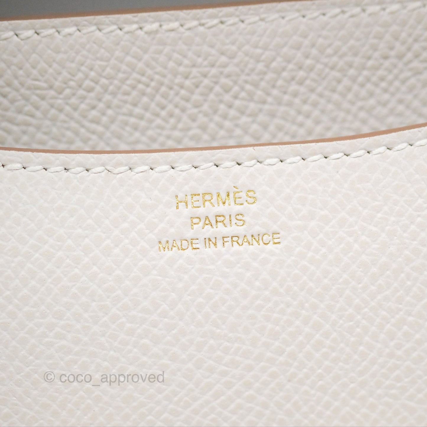 Hermès Constance Mini 18cm Mirror Gris Pale Epsom Gold Hardware
