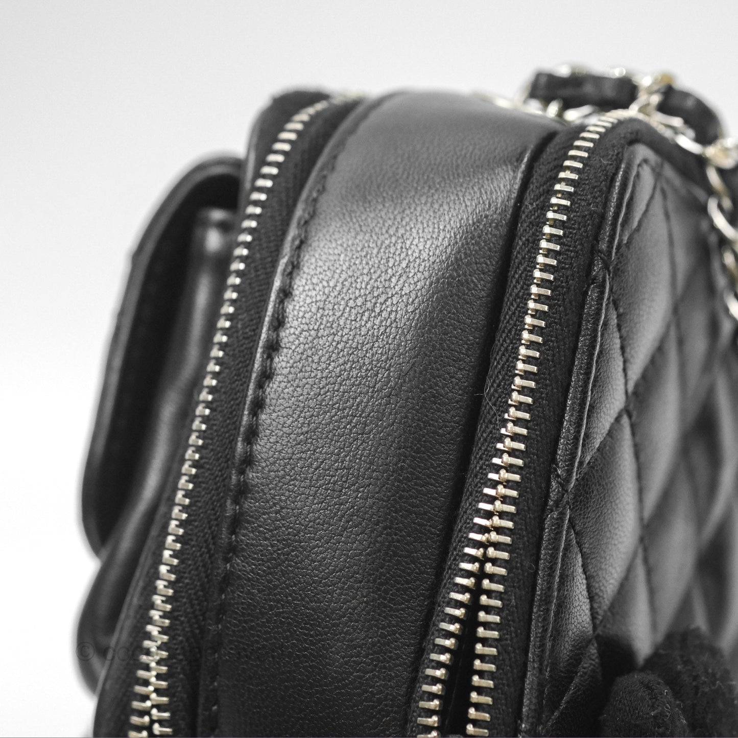 Chanel Small Pocket Box Camera Case Black Lambskin Silver Hardware