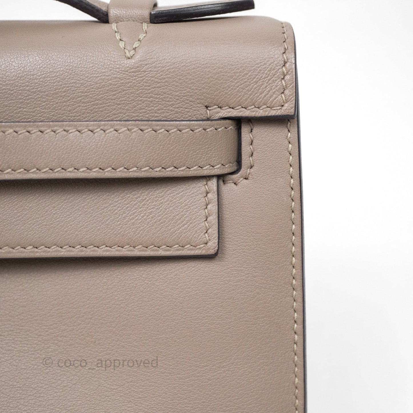 Hermès Kelly Pochette Gris Asphalte M8 Swift Gold Hardware