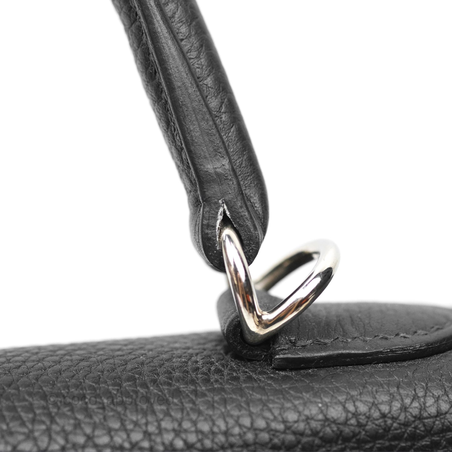Hermès Retourne Kelly 25 Black Togo Palladium Hardware