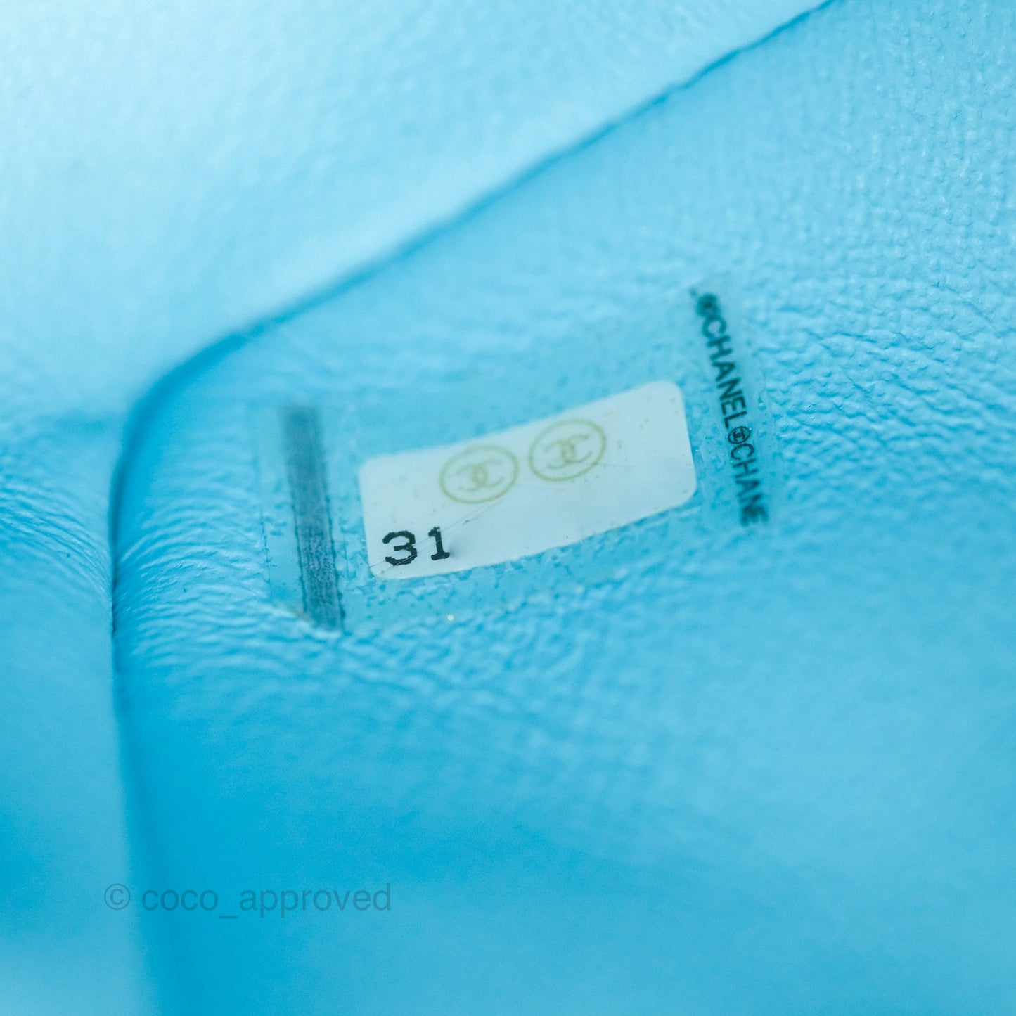 Chanel Quilted Mini Rectangular Flap Neon Blue Lambskin Silver Hardware 21S