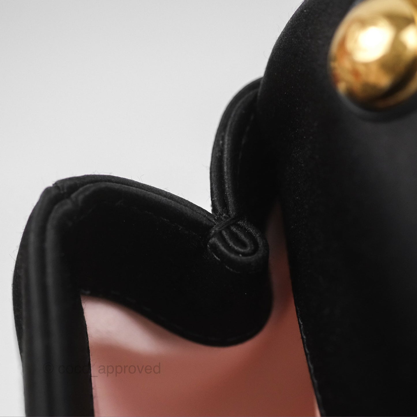 Chanel Mini Square with Crystal Top Handle Black Satin Gold Hardware