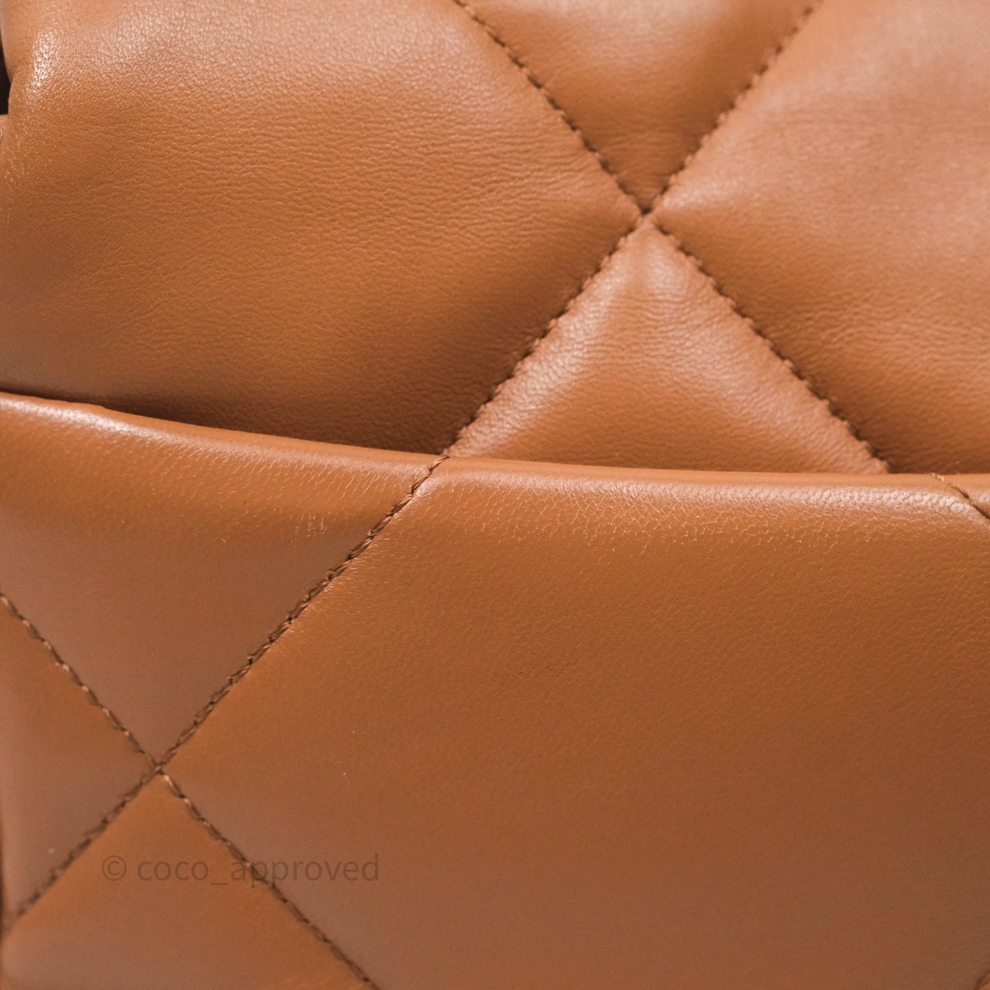 Chanel 19 Small Caramel Dark Beige Brown Mixed Hardware