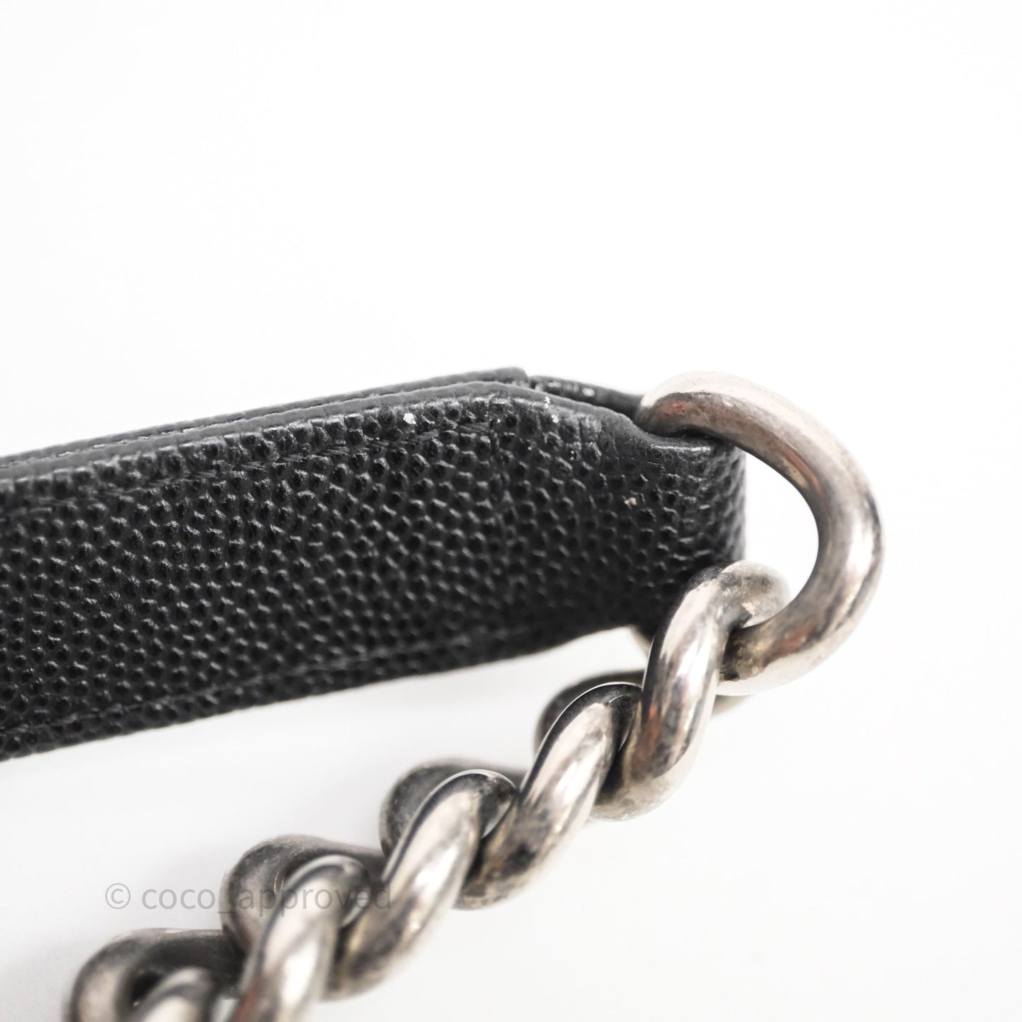 Chanel Quilted Medium Boy Black Caviar Ruthenium Hardware