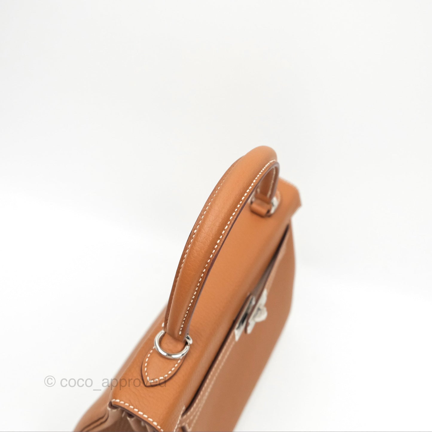 Hermès Retourne Kelly 25 Gold Togo Palladium Hardware