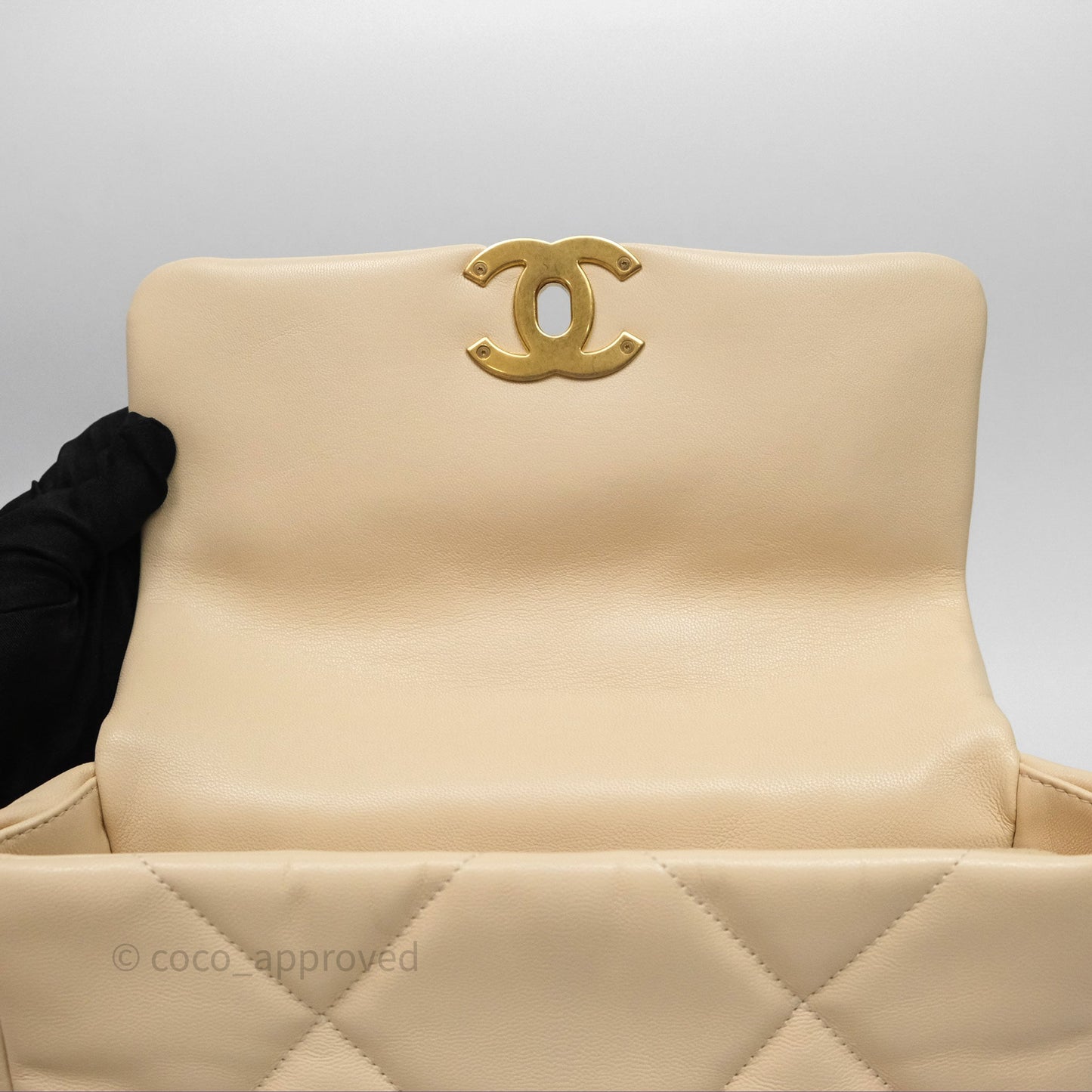 Chanel 19 Small Beige Mixed Hardware