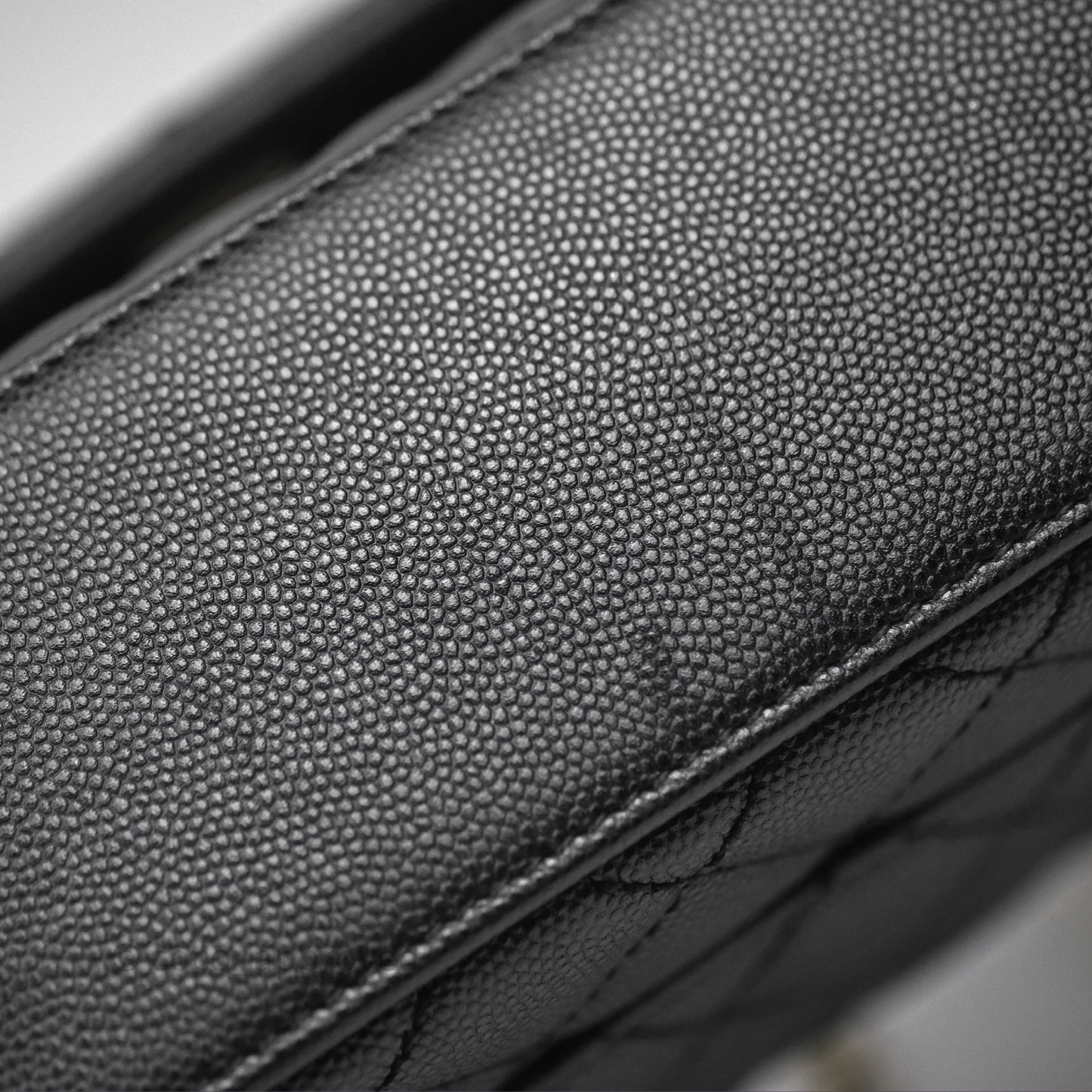 Chanel Small Coco Handle Quilted Black Caviar Gold Hardware
