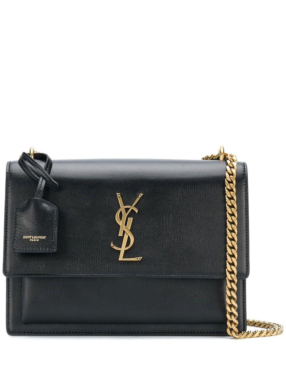 Luxury Saint Laurent Women's Ysl Bo Mng M Sunset in Nero | 442906D420W1000