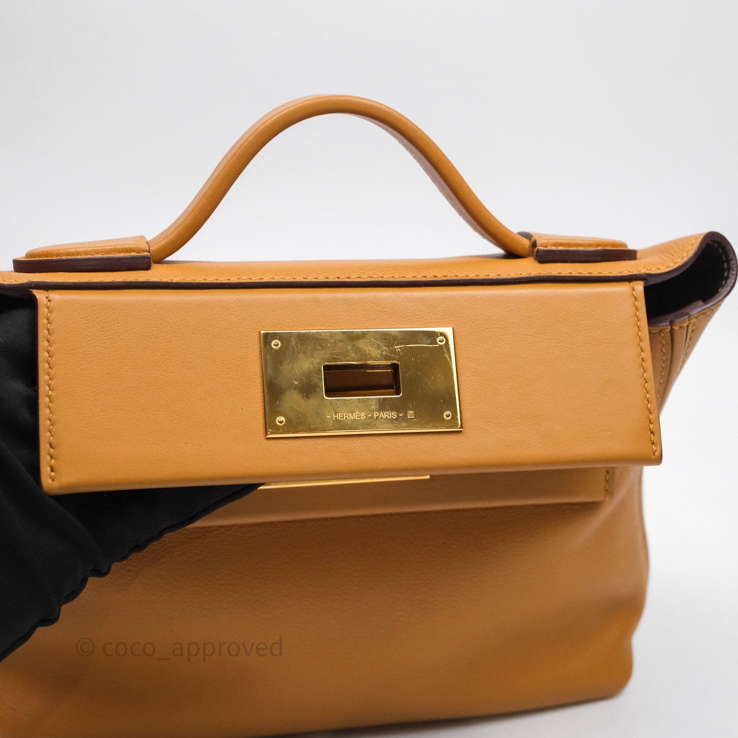 Hermès 24/24 21 Mini Caramel/Sesame/Rouge Sellier Gold Hardware